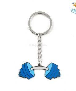 Bigsmall_piu All Of It Dumbbell Metallic Keychain