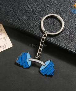 Bigsmall_piu All Of It Dumbbell Metallic Keychain