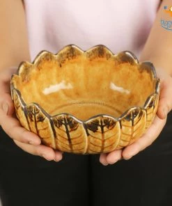 Fancy Handmade Sunflower Ceramic Snack Bowl All Of It