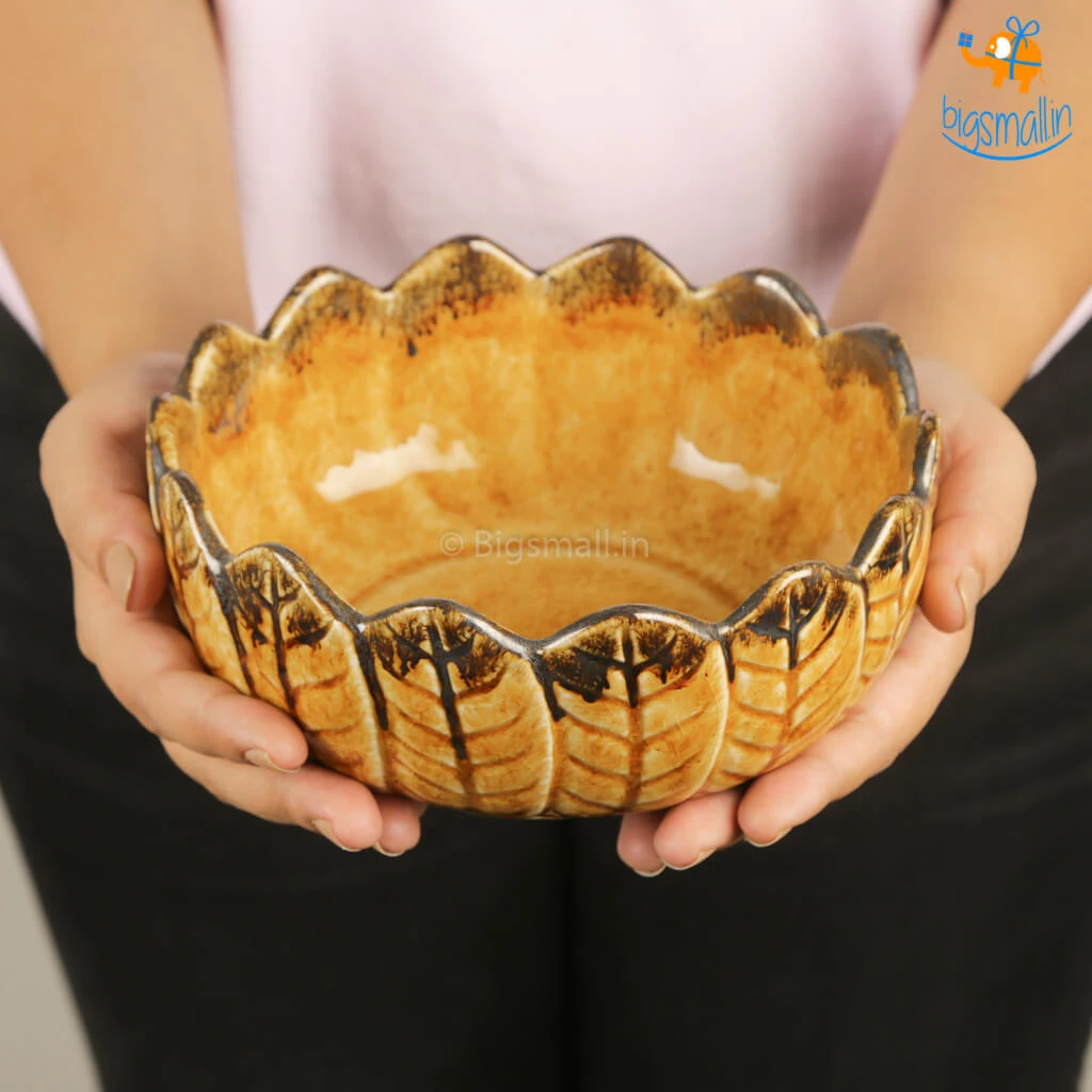 Fancy Handmade Sunflower Ceramic Snack Bowl All Of It