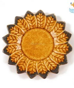 Fancy All Of It Sunflower Shaped Handmade Ceramic Plate