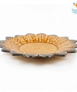 Fancy All Of It Sunflower Shaped Handmade Ceramic Plate