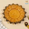Fancy All Of It Sunflower Shaped Handmade Ceramic Plate