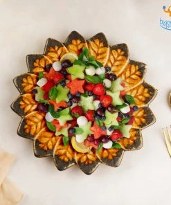 Fancy All Of It Sunflower Shaped Handmade Ceramic Plate