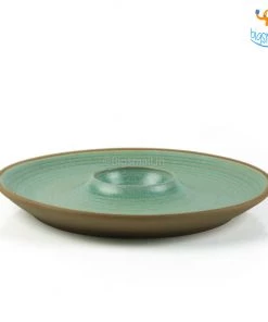 Fancy Round Ceramic Chip & Dip Platter All Of It
