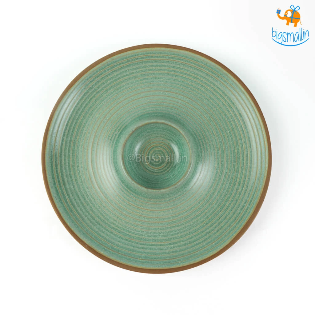 Fancy Round Ceramic Chip & Dip Platter All Of It