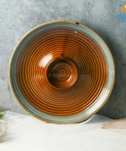 Fancy Round Ceramic Chip & Dip Platter All Of It