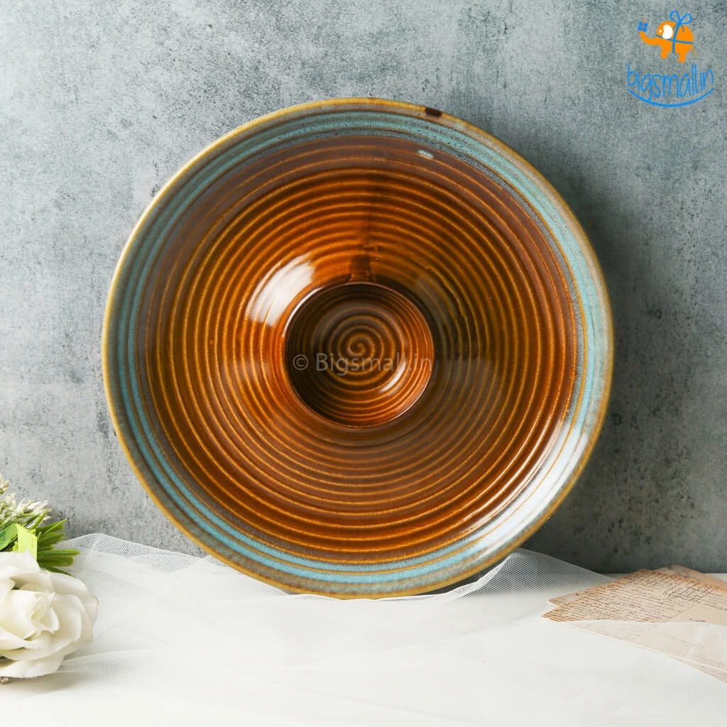 Fancy Round Ceramic Chip & Dip Platter All Of It