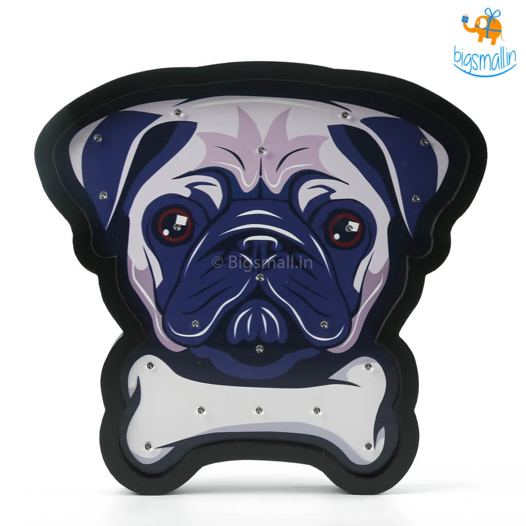 VinnyC All Of It Pug Wooden LED Lamp