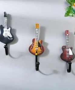 Vinny Y Guitar Shaped Wall Hooks - Set Of 3