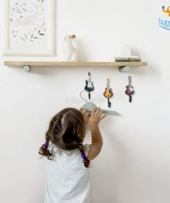 Vinny Y Guitar Shaped Wall Hooks - Set Of 3