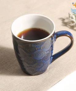 Big Daddy Blue & Gold Geometric Pattern Mug