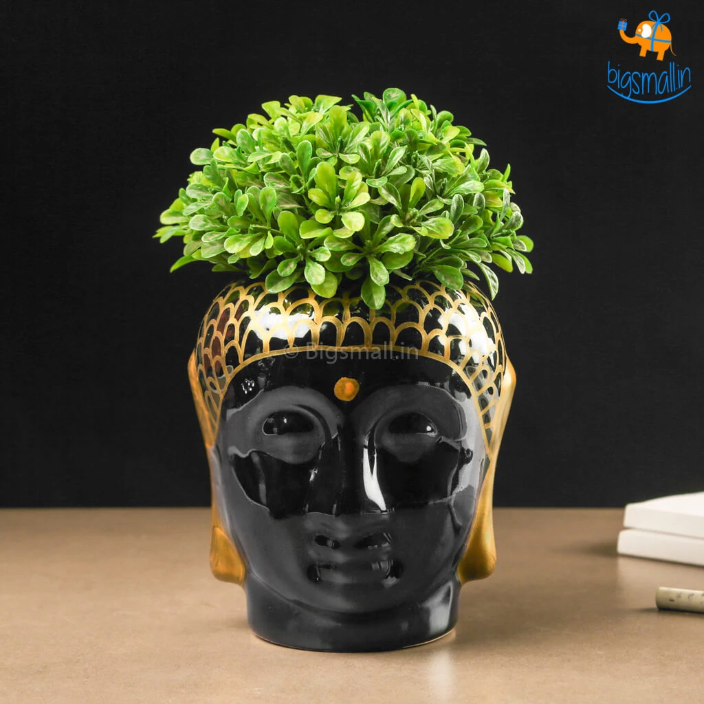 Fancy Buddha Hand-painted Ceramic Planter All Of It