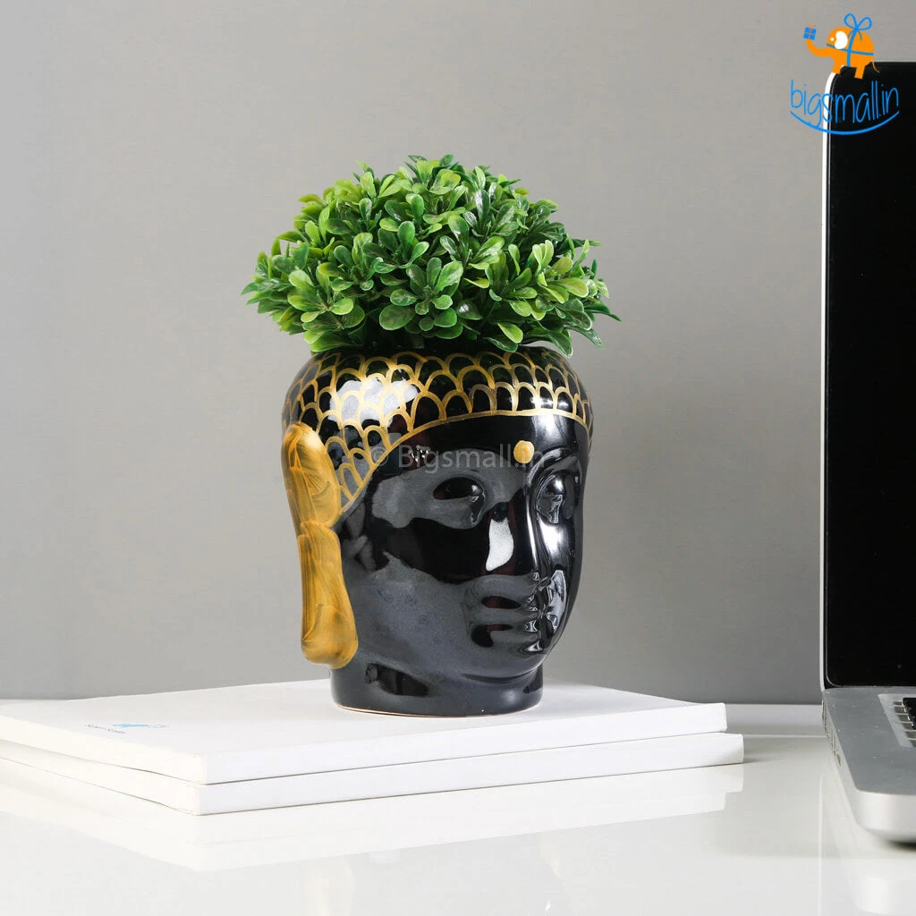 Fancy Buddha Hand-painted Ceramic Planter All Of It