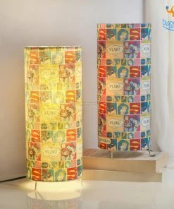 Ascetic DC Comic Panels Cylindrical Table Lamp Sale