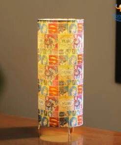 Ascetic DC Comic Panels Cylindrical Table Lamp Sale