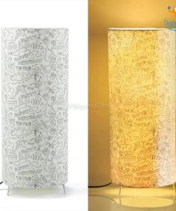 Ascetic Happy Birthday Cylindrical Lamp