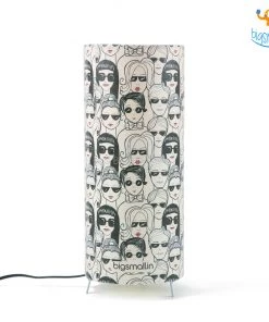 Ascetic Monochrome Women Doodles Table Lamp All Of It