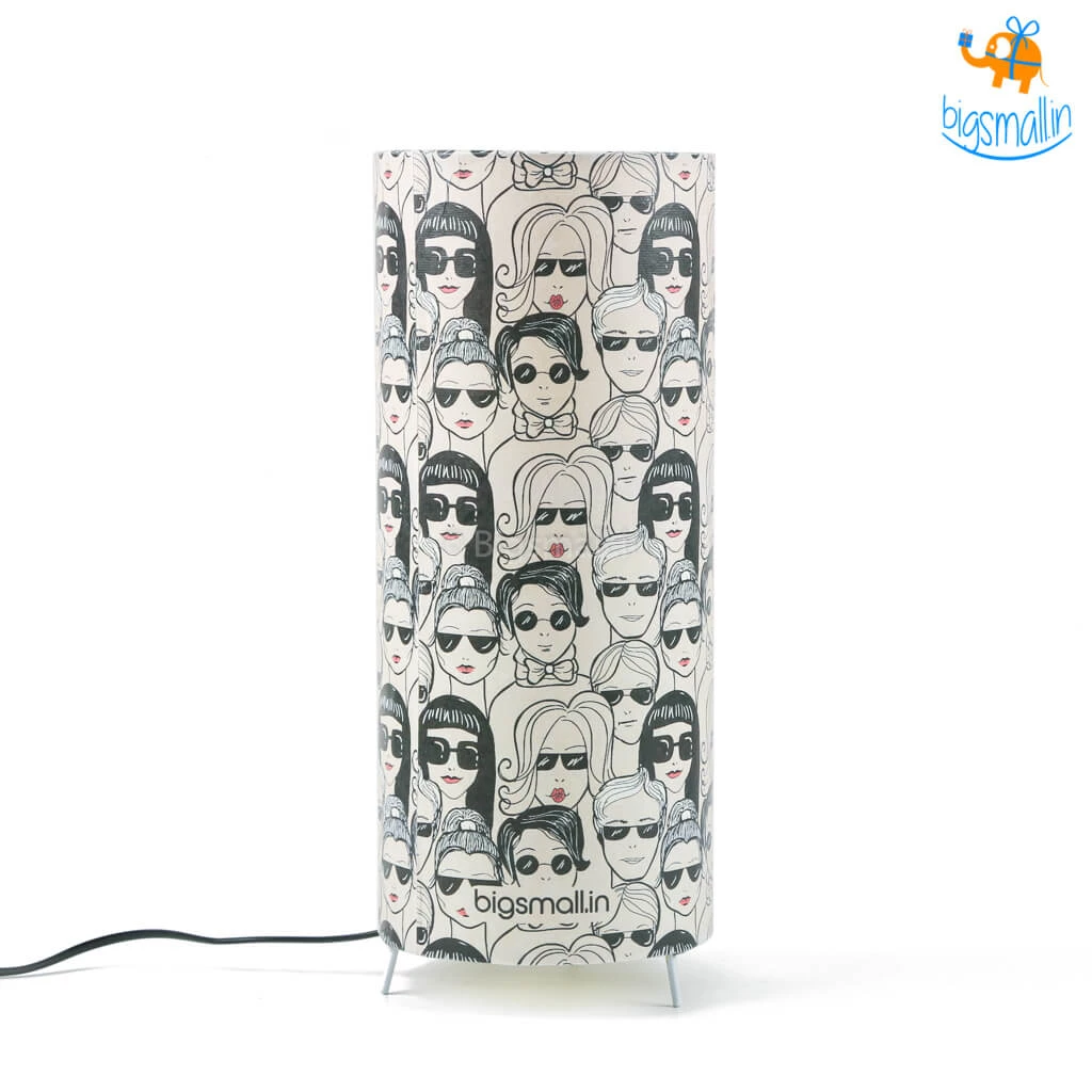 Ascetic Monochrome Women Doodles Table Lamp All Of It