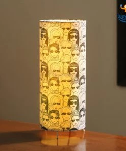 Ascetic Monochrome Women Doodles Table Lamp All Of It