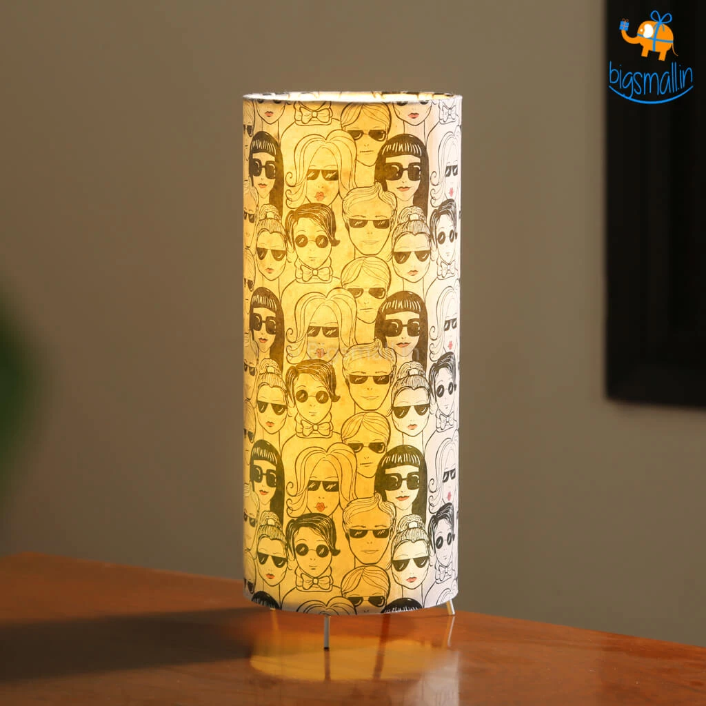 Ascetic Monochrome Women Doodles Table Lamp All Of It