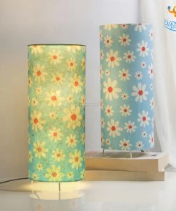 Ascetic Sale Floral Printed Cylindrical Lamp