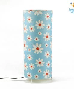 Ascetic Sale Floral Printed Cylindrical Lamp