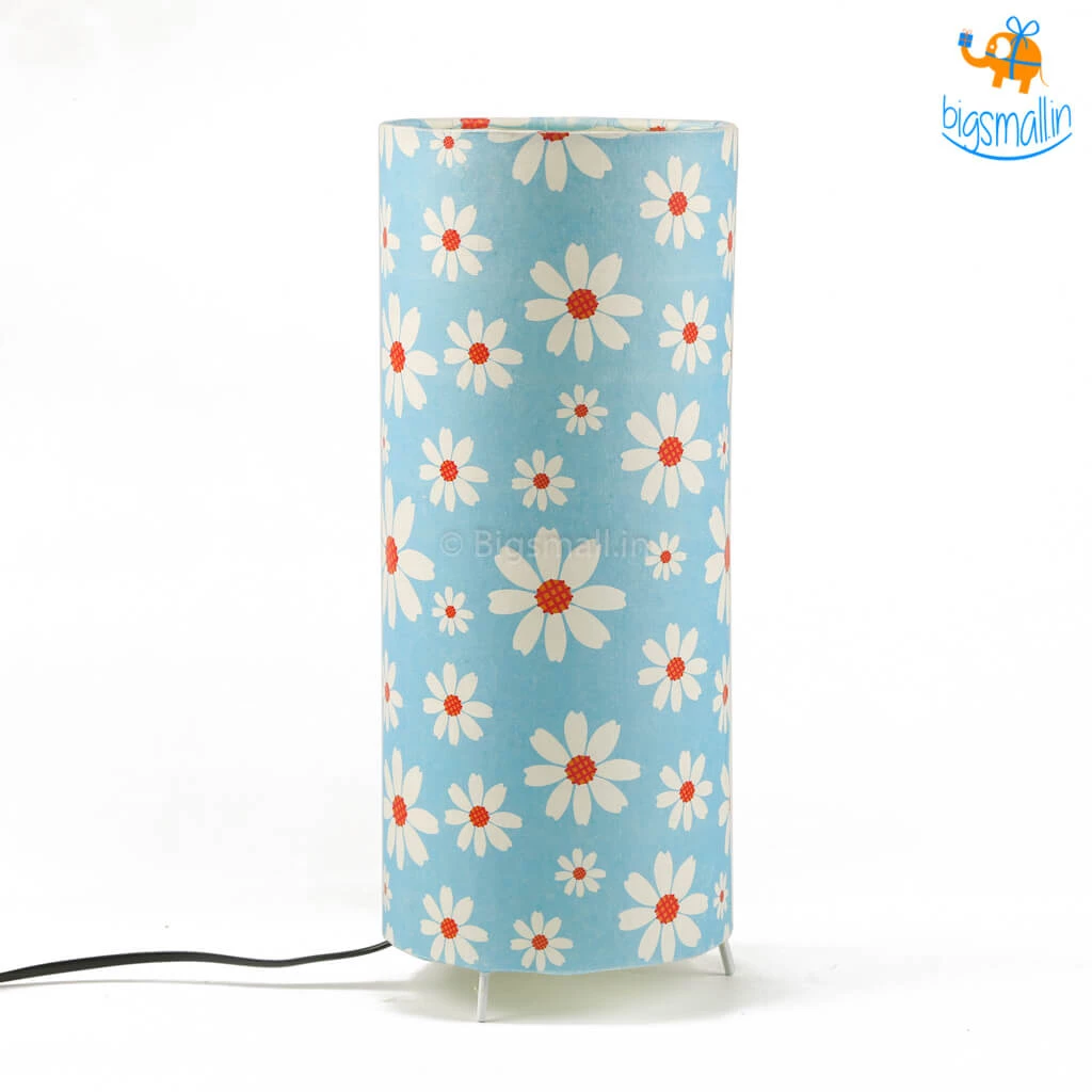 Ascetic Sale Floral Printed Cylindrical Lamp