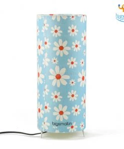 Ascetic Sale Floral Printed Cylindrical Lamp