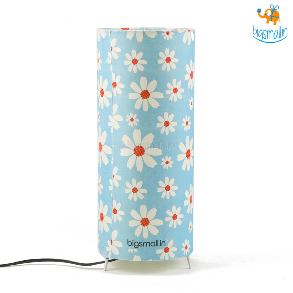 Ascetic Sale Floral Printed Cylindrical Lamp