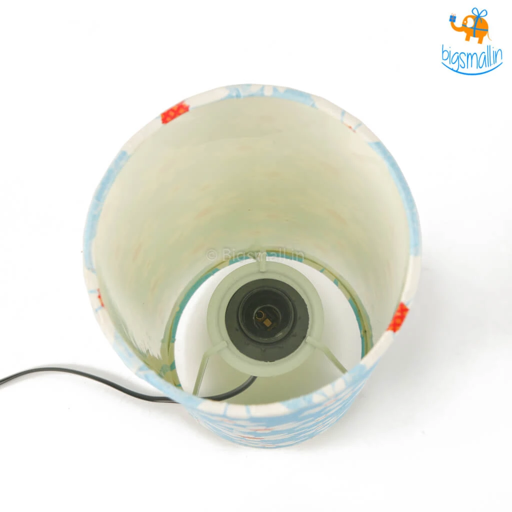 Ascetic Sale Floral Printed Cylindrical Lamp