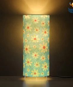 Ascetic Sale Floral Printed Cylindrical Lamp