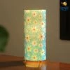 Ascetic Sale Floral Printed Cylindrical Lamp