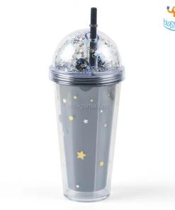Big Daddy Galaxy Sparkle Sipper Bottle With Straw