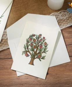 Ascetic Summer Tree Greeting Card - Set Of 5
