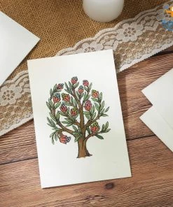 Ascetic Summer Tree Greeting Card - Set Of 5
