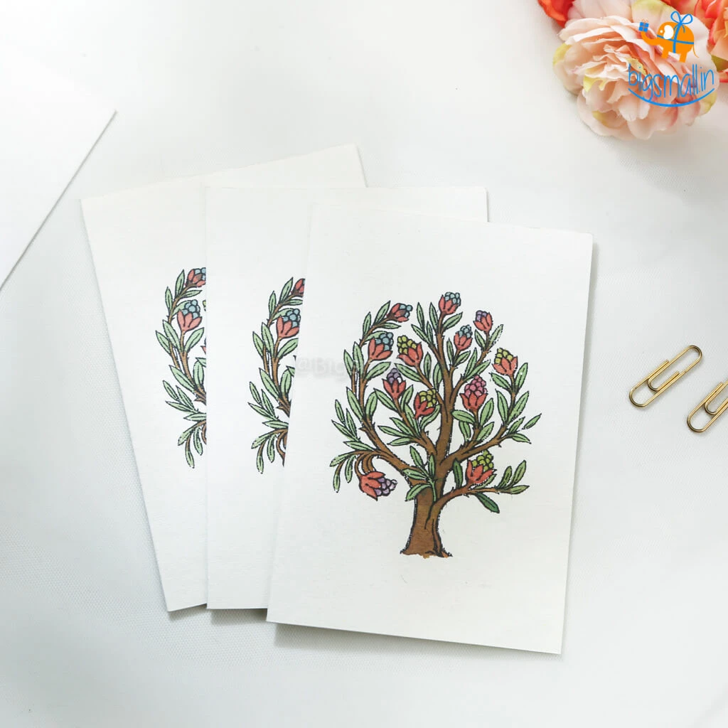 Ascetic Summer Tree Greeting Card - Set Of 5