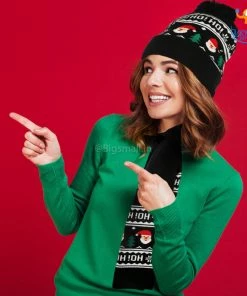 Coral Tree Christmas Scarf And Cap Set