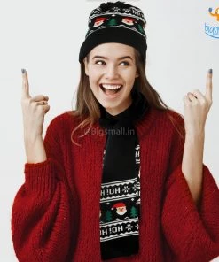 Coral Tree Christmas Scarf And Cap Set