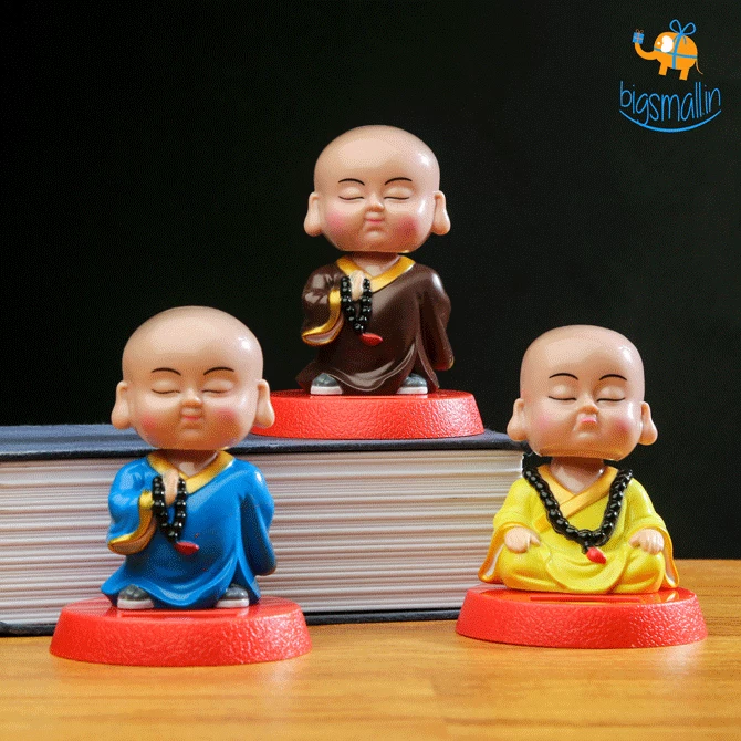 Big Daddy Meditating Monk Solar Power Bobblehead