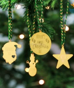 Pin It Up Personalized Metallic Name Christmas Ornament | COD Not Available Father's Day