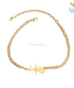 Pin It Up Personalized Heartbeat Initials Bracelet | COD Not Available