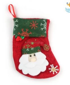 Coral Tree Christmas Decorative Mini Stocking