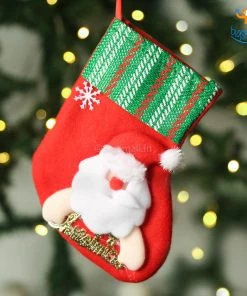 Coral Tree Christmas Decorative Mini Stocking