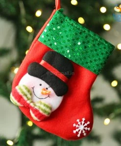 Coral Tree Christmas Decorative Mini Stocking