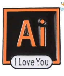 AmyLi Ps Ai Love You Lapel Pins - Set Of 2 All Of It