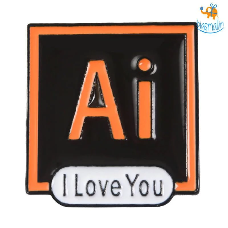 AmyLi Ps Ai Love You Lapel Pins - Set Of 2 All Of It