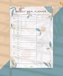 Adra Weekly Meal Planner Tear-Off Pad