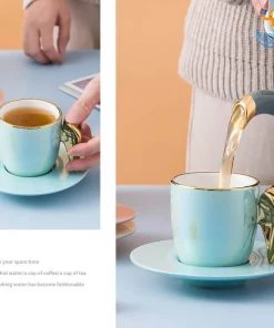 Bigsmall_hmk Sale 3D Angel Wings Mug With Saucer