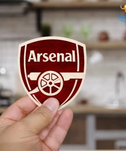 Bigsmall_cc Arsenal Wooden Fridge Magnet